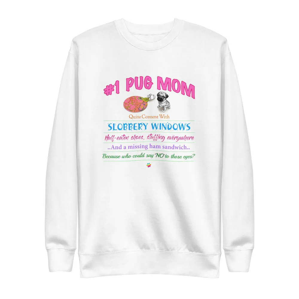 #1 Pug Mom Unisex Fleece-Lined Pullover