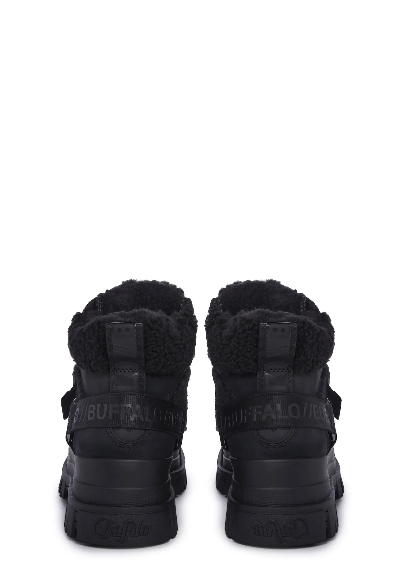 Aspha Com Mid Warm Platform Sneakers - Black