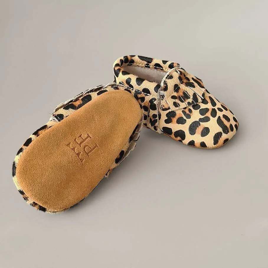 Baby - Pony Hair Moccasins - Leopard is a neutral