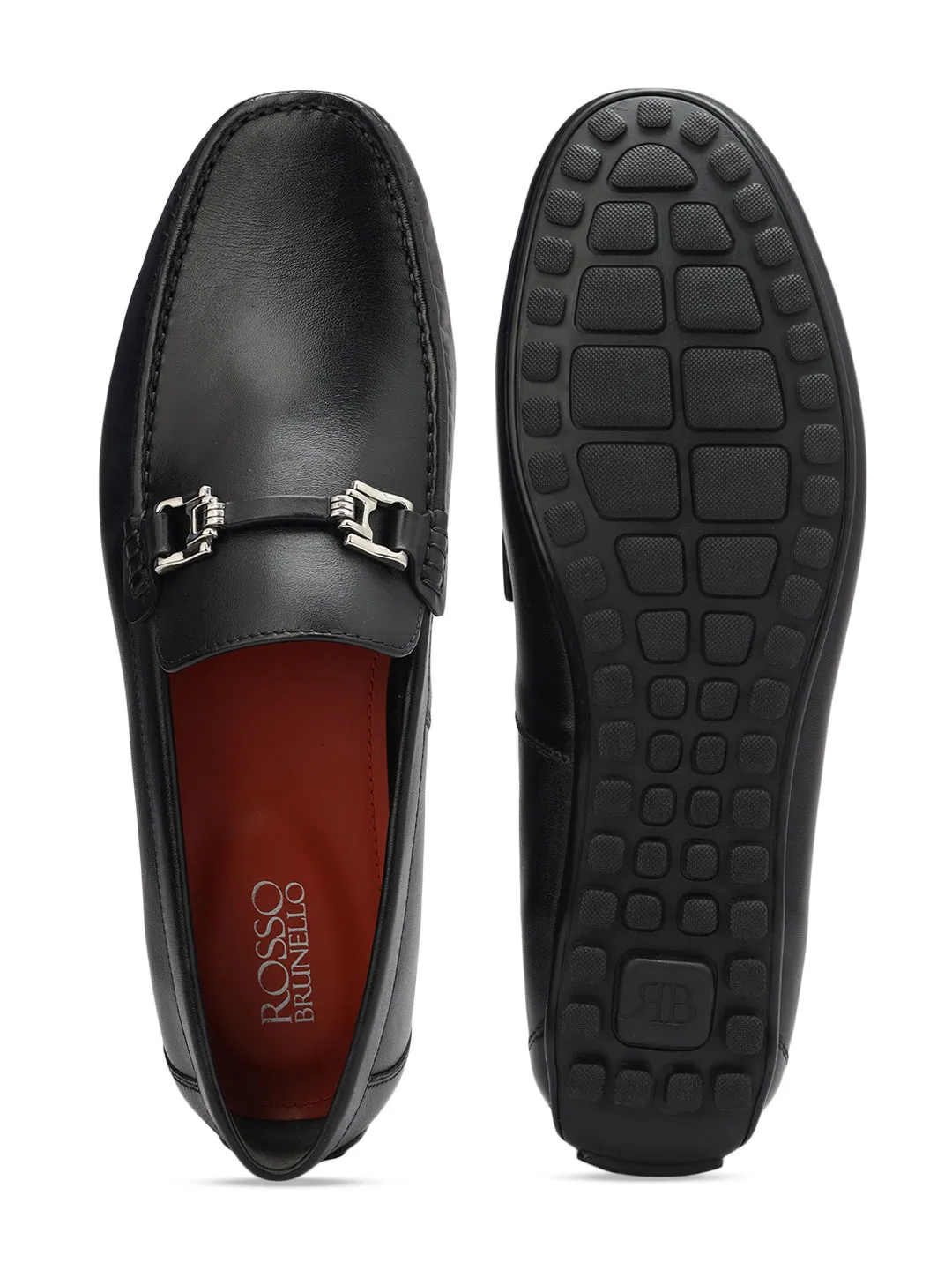 Black Leather Moccasins