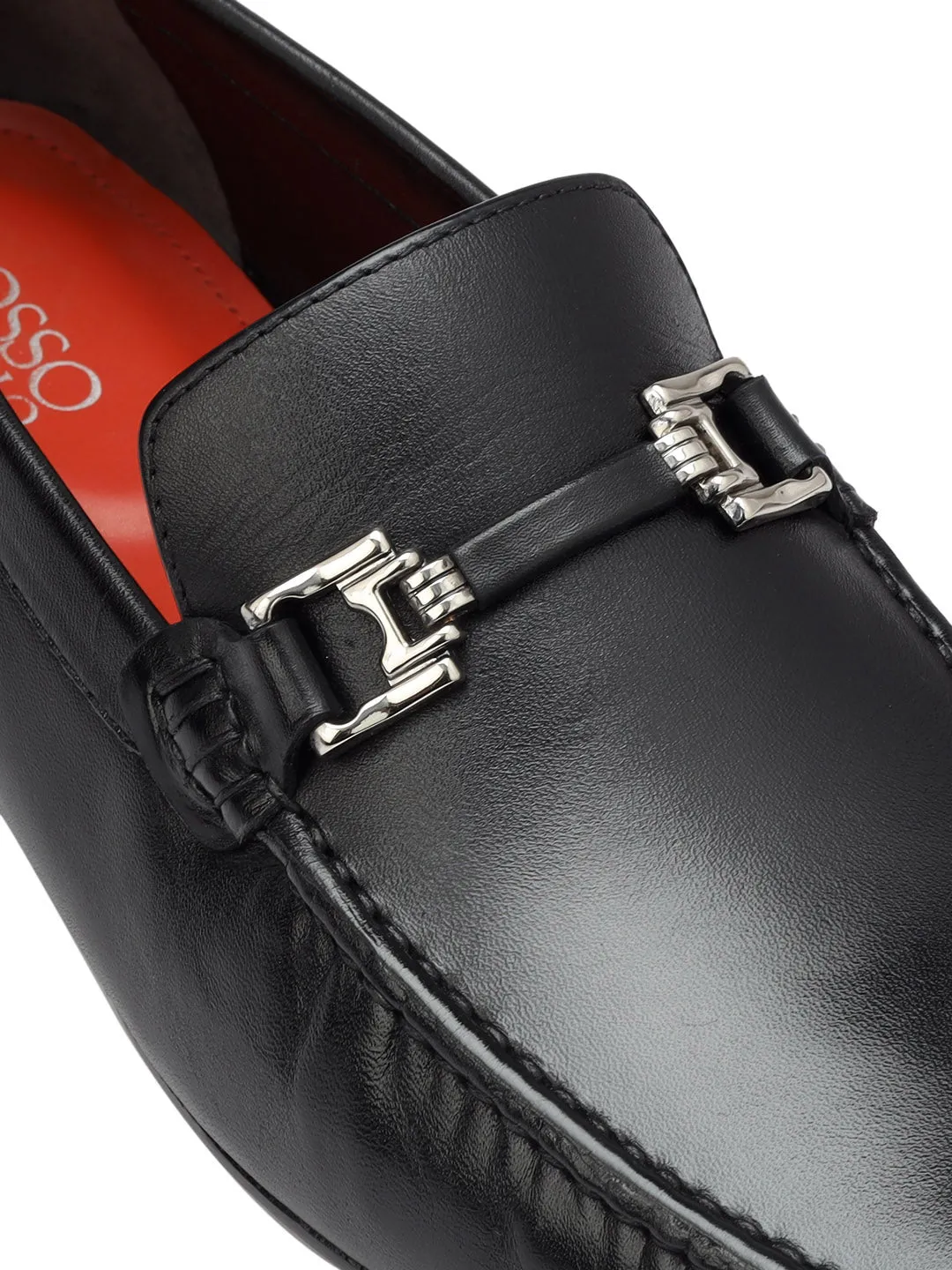 Black Leather Moccasins