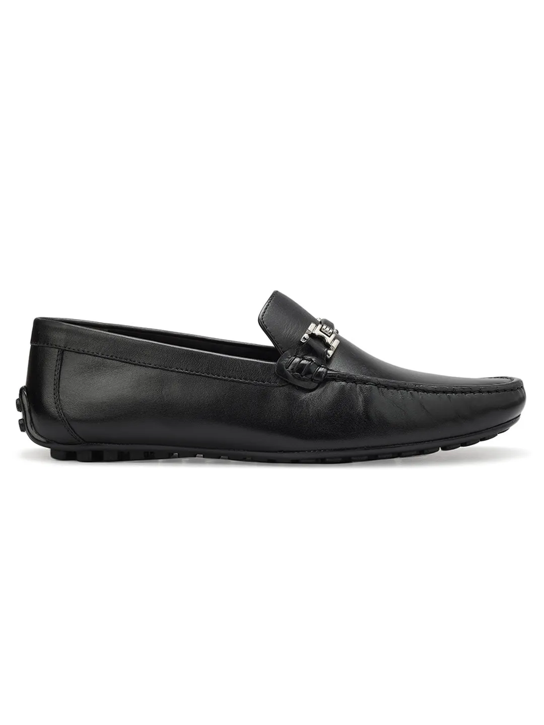 Black Leather Moccasins