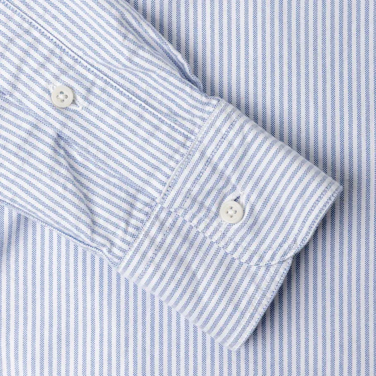 Button Down Shirt - Blue Stripe Oxford