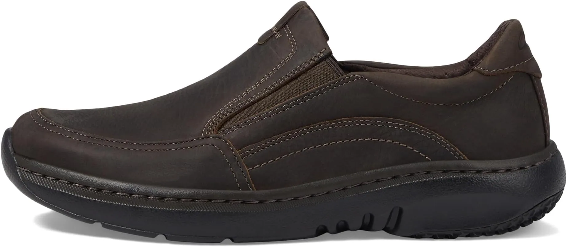 Clarkspro Step Clarks Loafers in Dark Brown Tumbled Leather