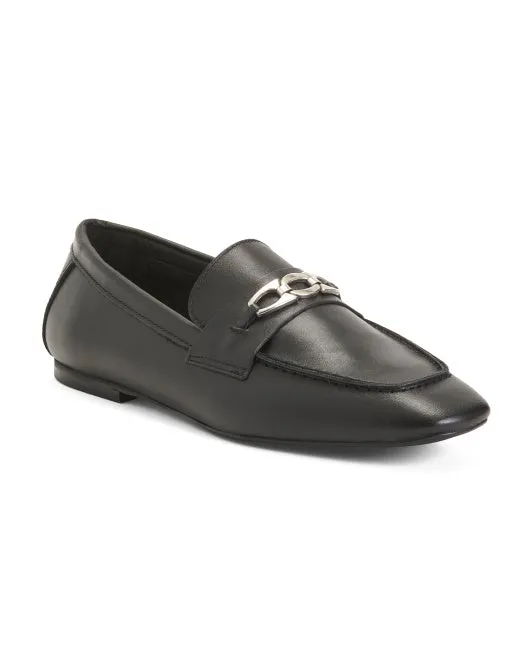 ENZO TESOTI Made In Spain Leather Moccasins With Hardware