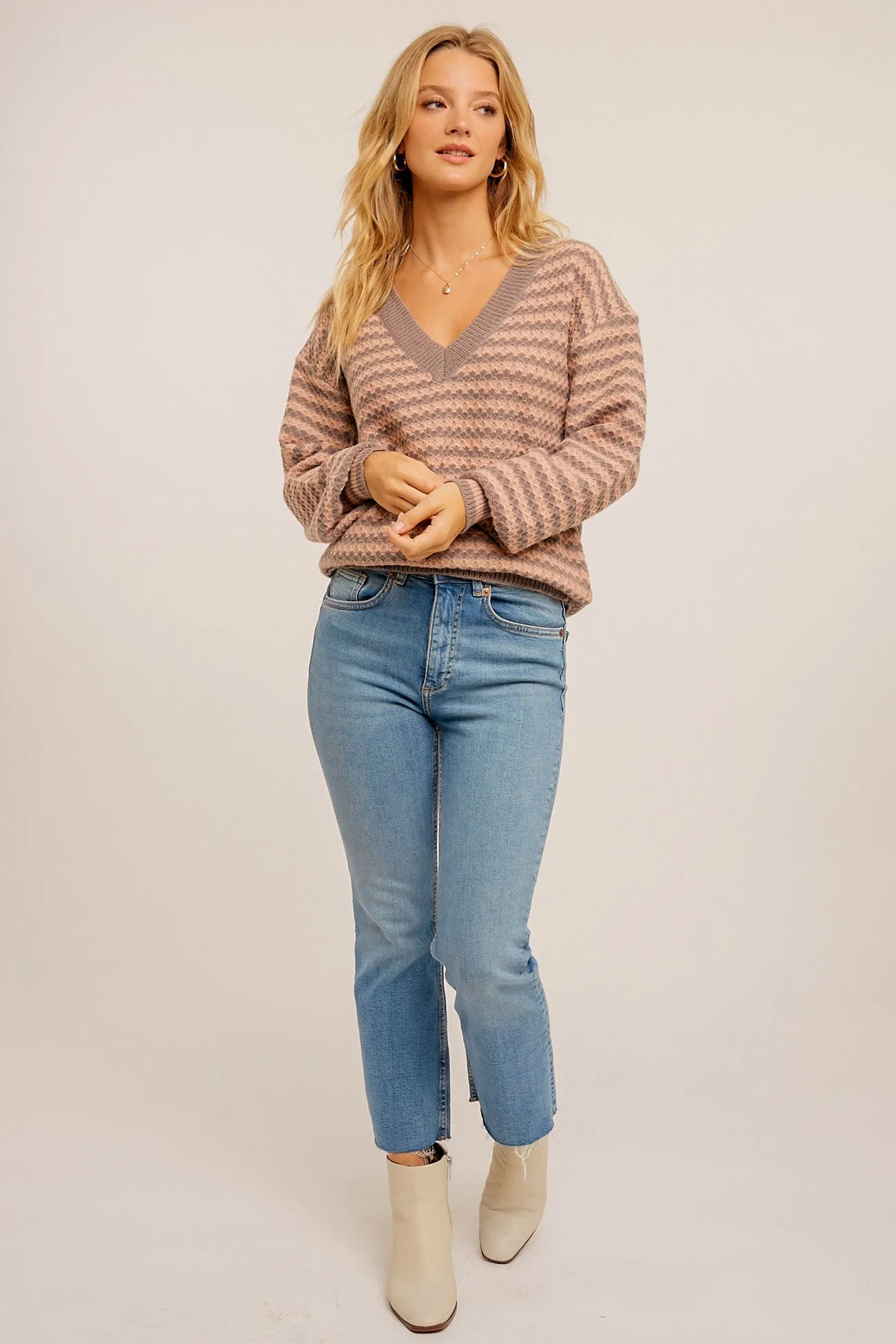 Fawn Zig Zag Sweater