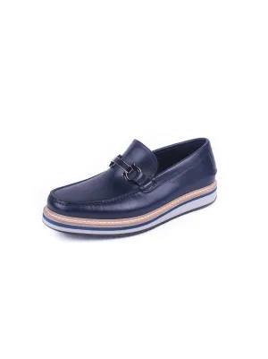 Folk Moccasin - Blue Marin