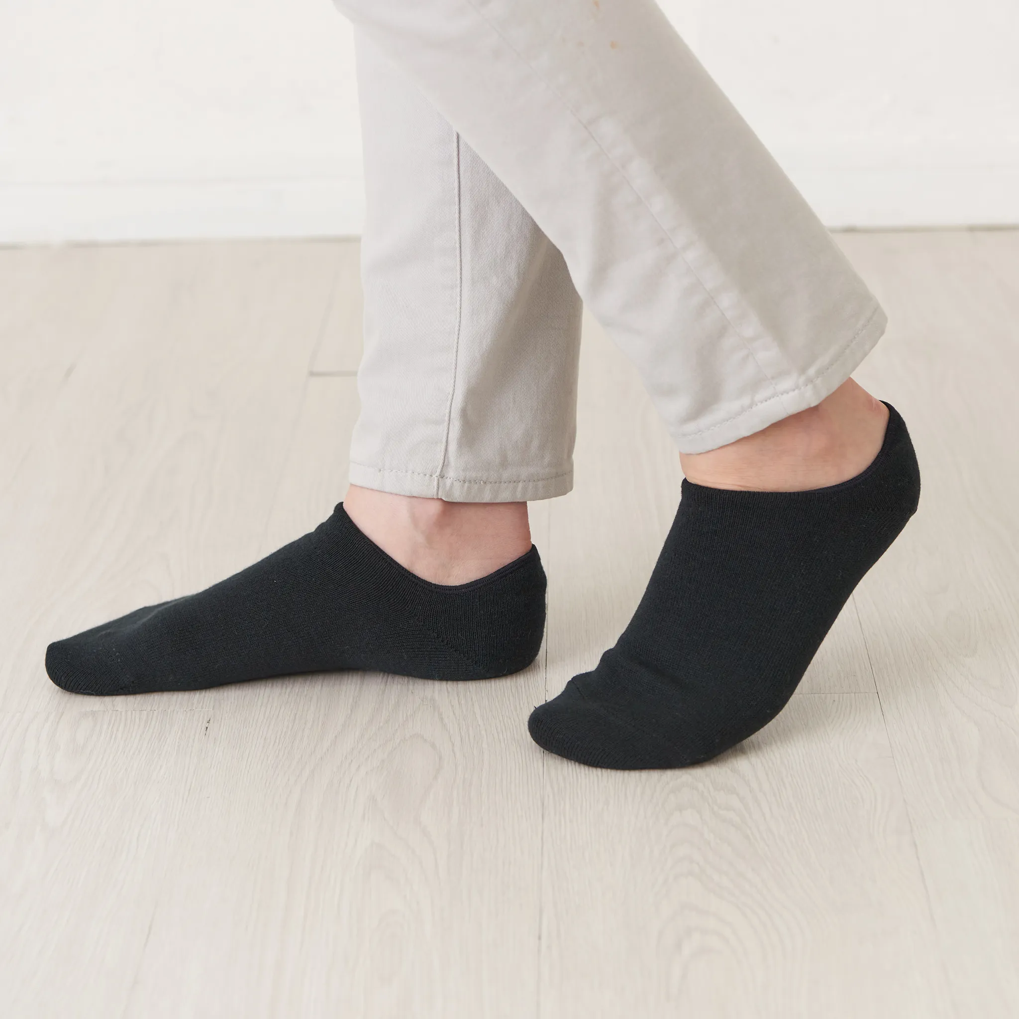 Heel-Smoothing Socks - Double-layer wool-blend sneaker length - 645