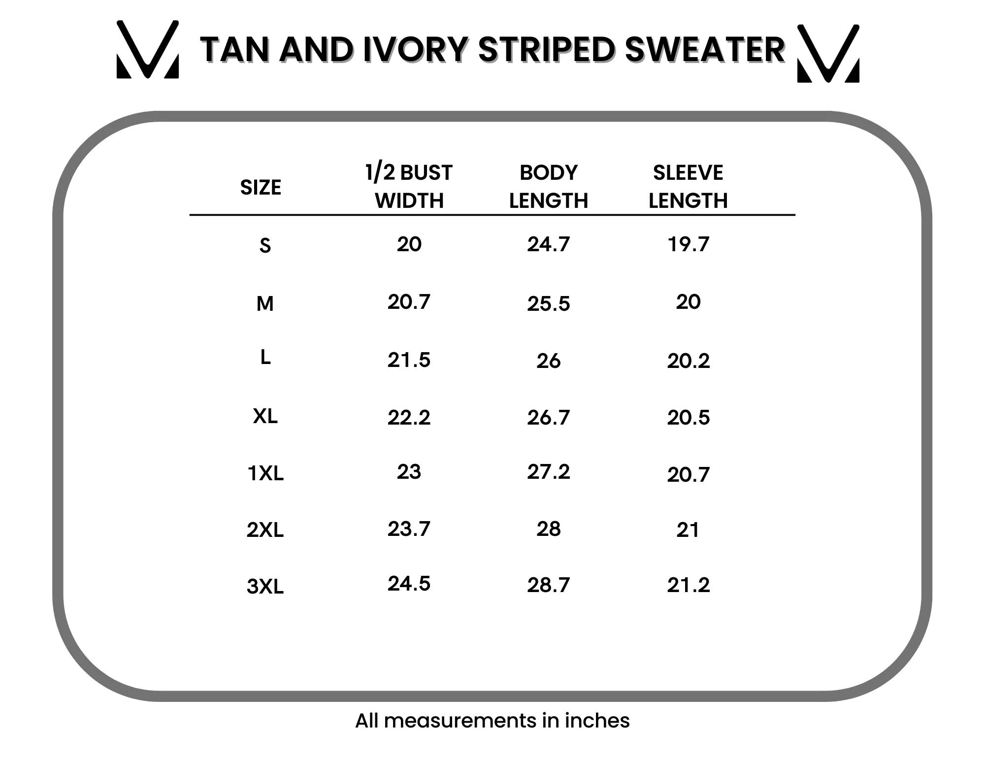 IN PRODUCTION Tan and Ivory Stripe Sweater