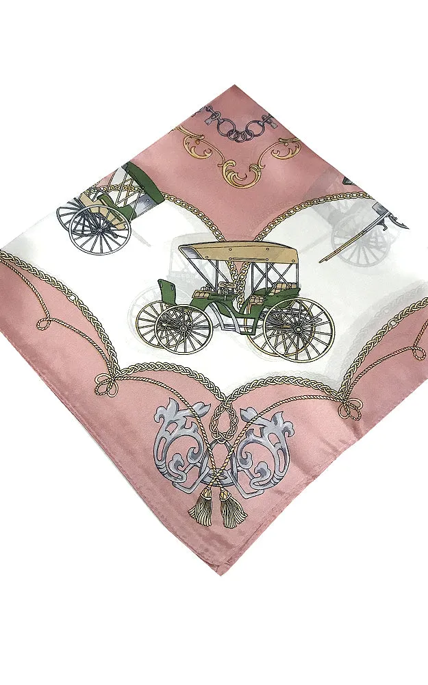 JC18036-01 Pink French Picnic 100% Silk Scarf