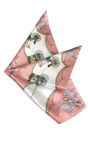 JC18036-01 Pink French Picnic 100% Silk Scarf
