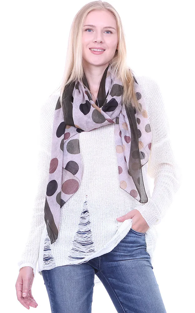 JC18083 Polkadot Printed Oblong Scarf