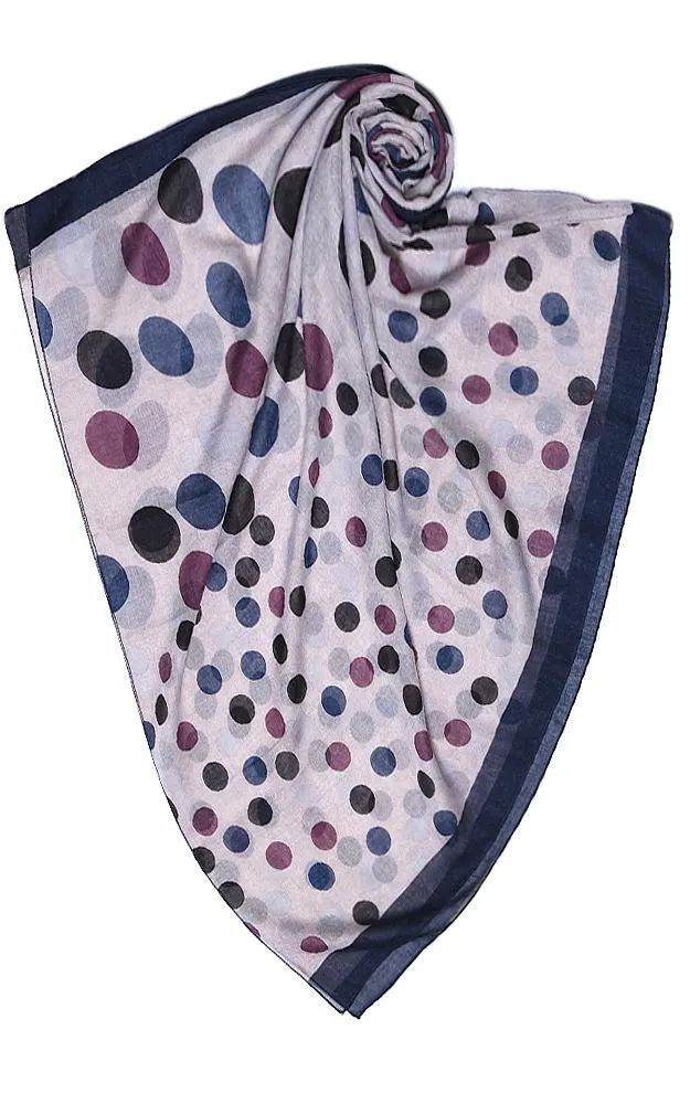 JC18083 Polkadot Printed Oblong Scarf