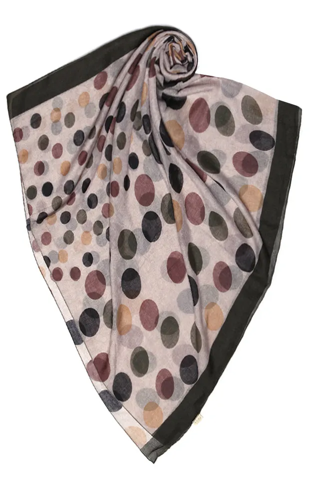 JC18083 Polkadot Printed Oblong Scarf