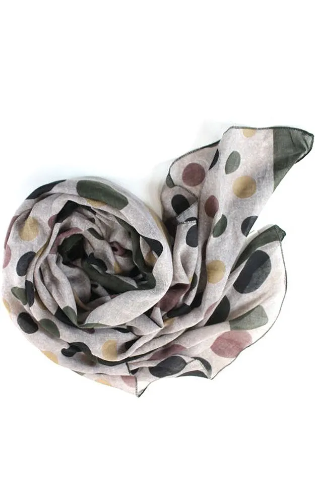 JC18083 Polkadot Printed Oblong Scarf