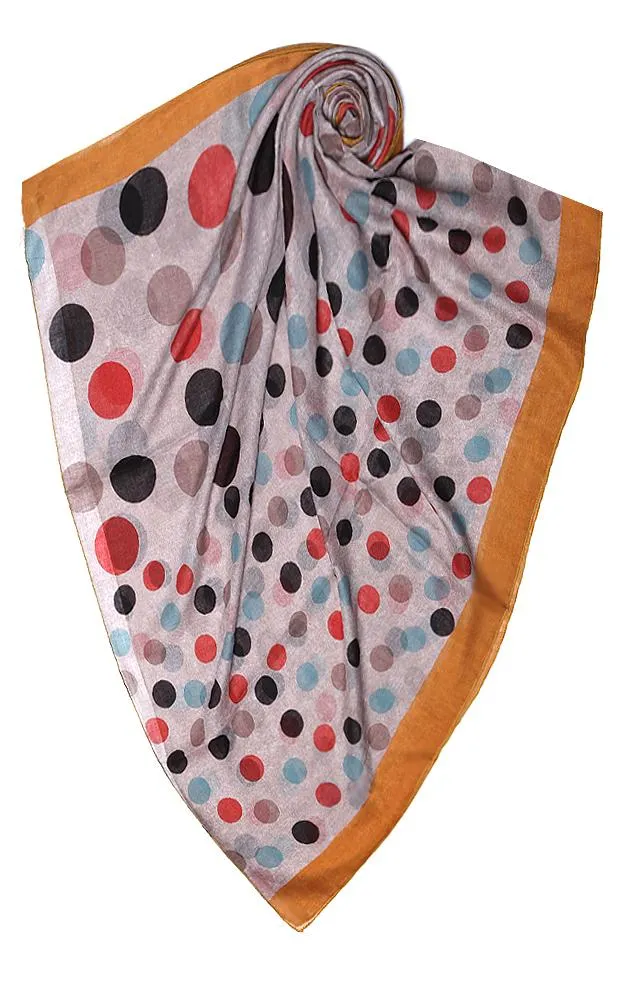 JC18083 Polkadot Printed Oblong Scarf