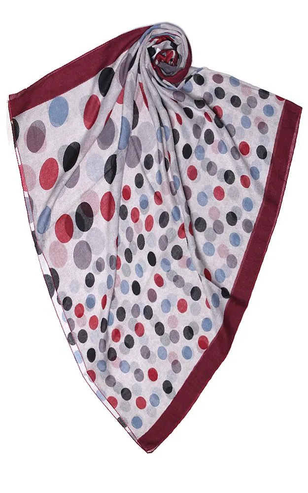 JC18083 Polkadot Printed Oblong Scarf