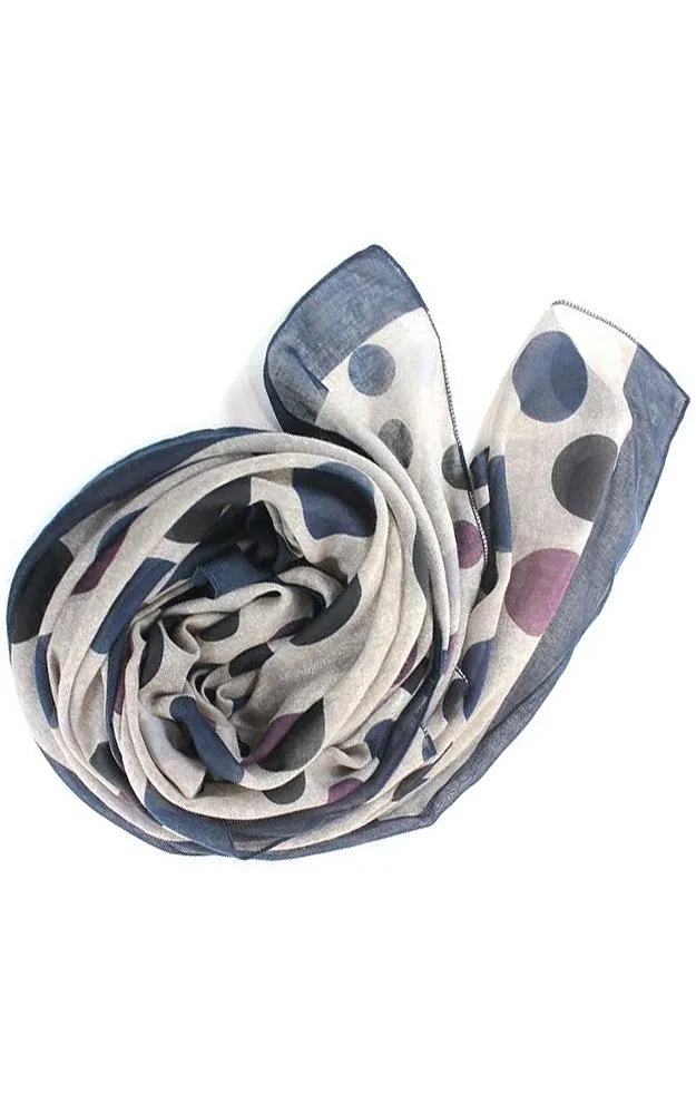 JC18083 Polkadot Printed Oblong Scarf