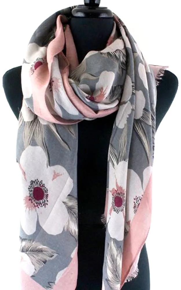 JC18153 Dogwood Festival  Printed Oblong Scarf