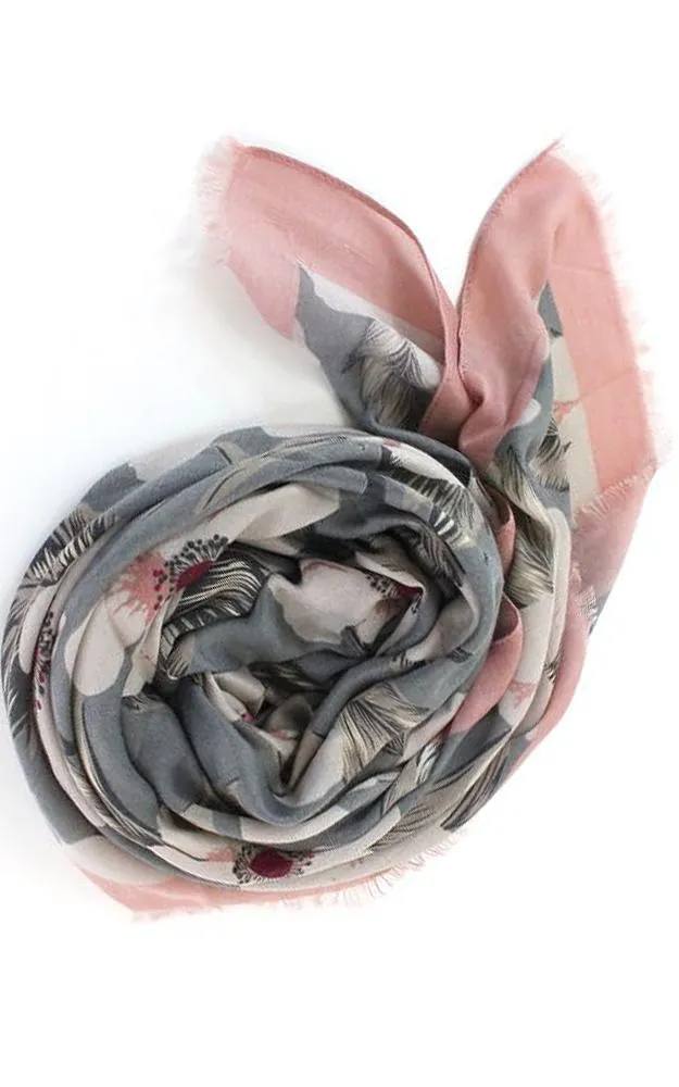 JC18153 Dogwood Festival  Printed Oblong Scarf