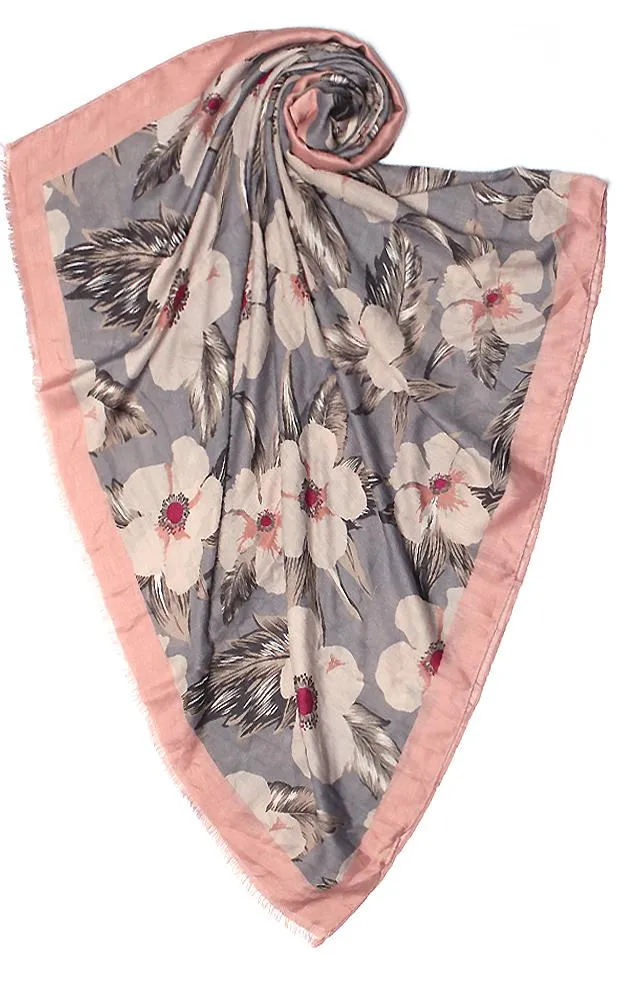JC18153 Dogwood Festival  Printed Oblong Scarf