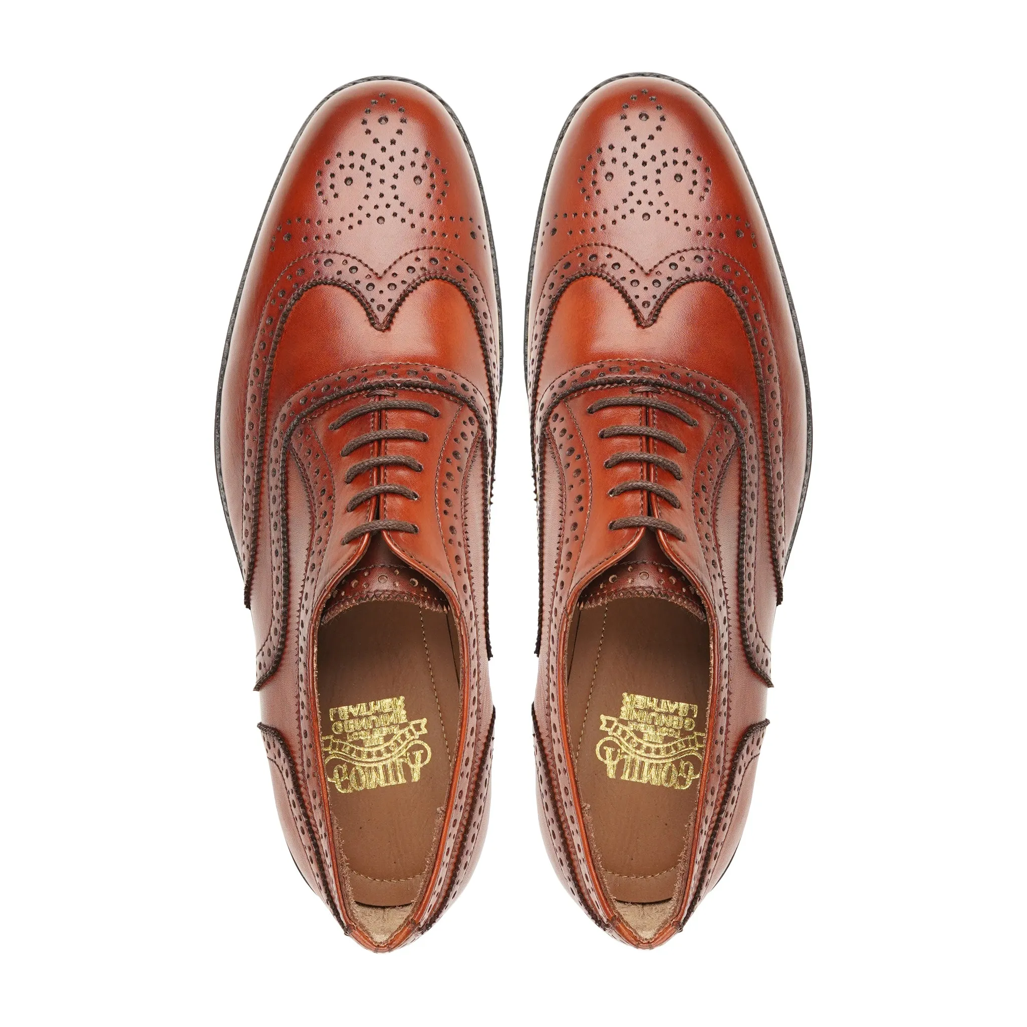 Kassel - Men's Orange Tan Calf Leather Oxford Shoe