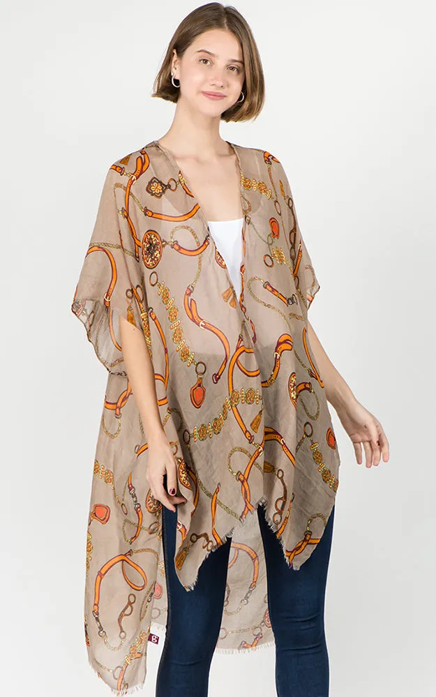 KP93B6 Chain Pinted Light-weight Kimono