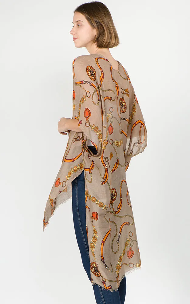 KP93B6 Chain Pinted Light-weight Kimono