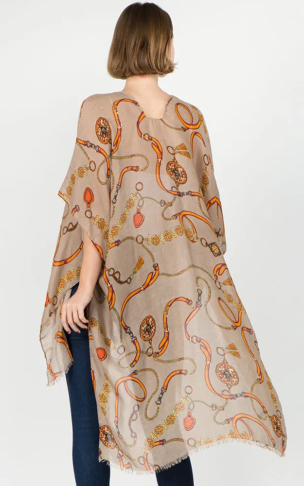 KP93B6 Chain Pinted Light-weight Kimono