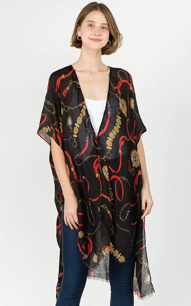 KP93B6 Chain Pinted Light-weight Kimono