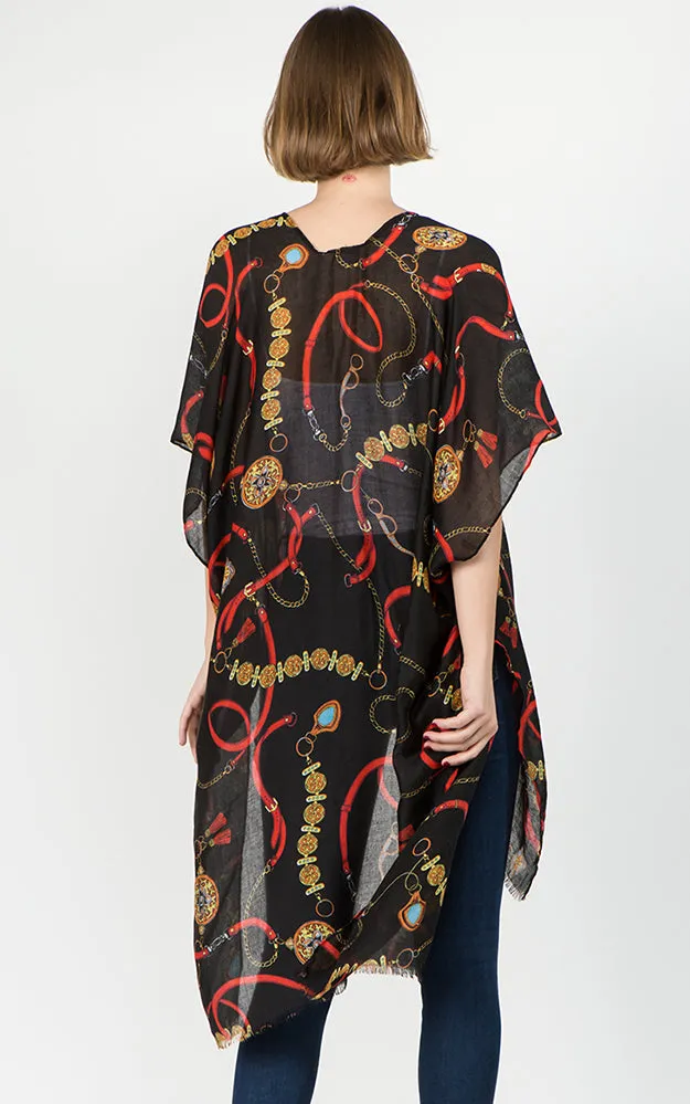 KP93B6 Chain Pinted Light-weight Kimono