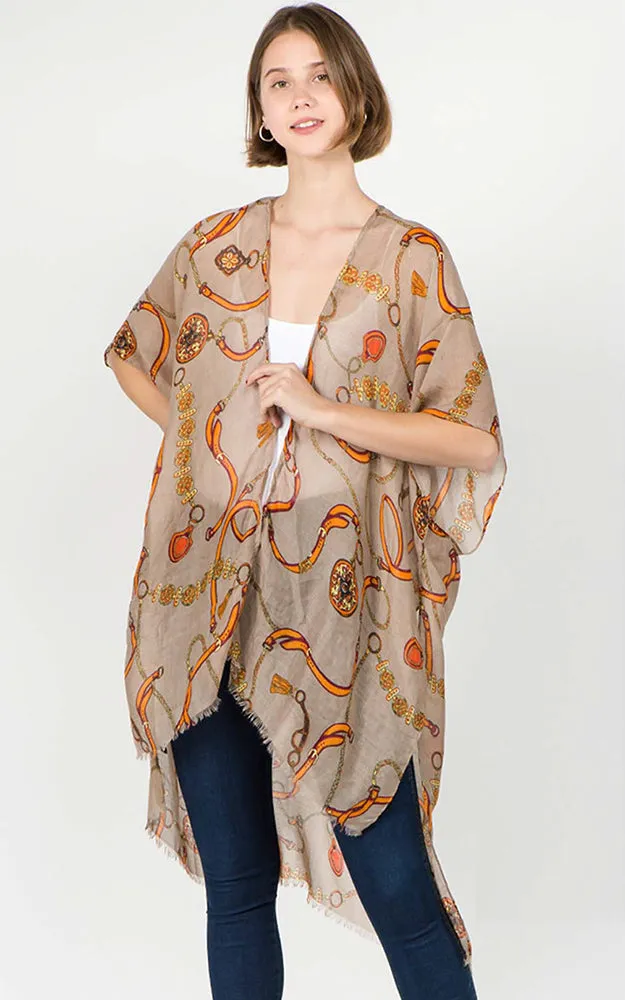KP93B6 Chain Pinted Light-weight Kimono