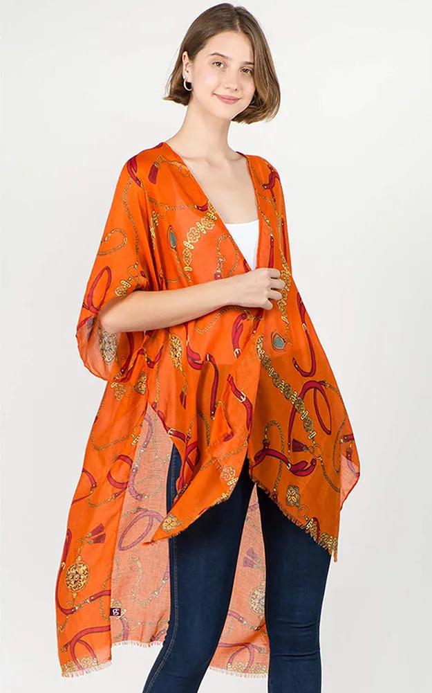 KP93B6 Chain Pinted Light-weight Kimono