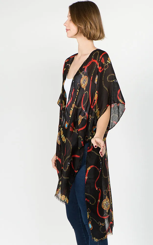 KP93B6 Chain Pinted Light-weight Kimono