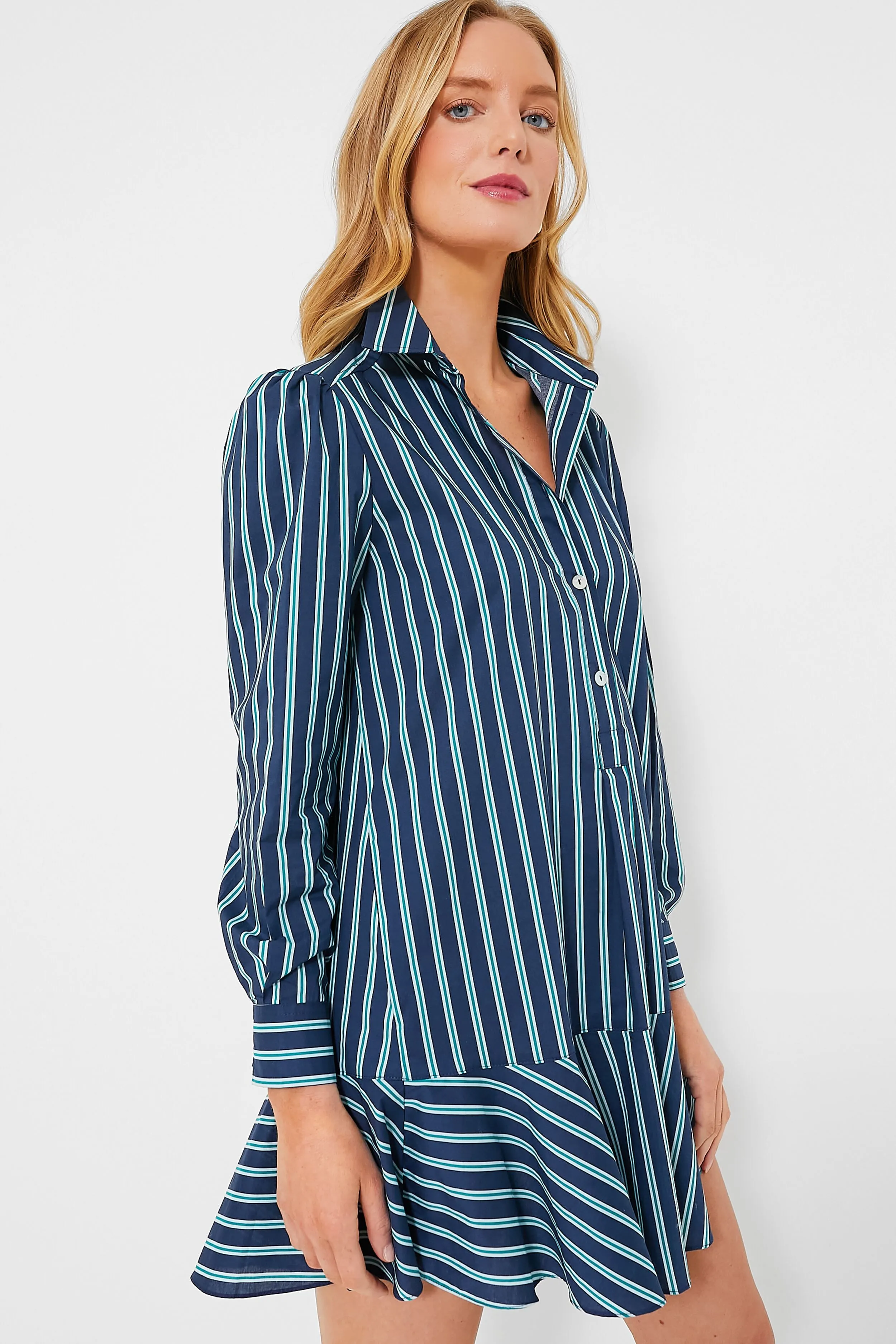 Lagoon Stripe Callahan Shirt Dress