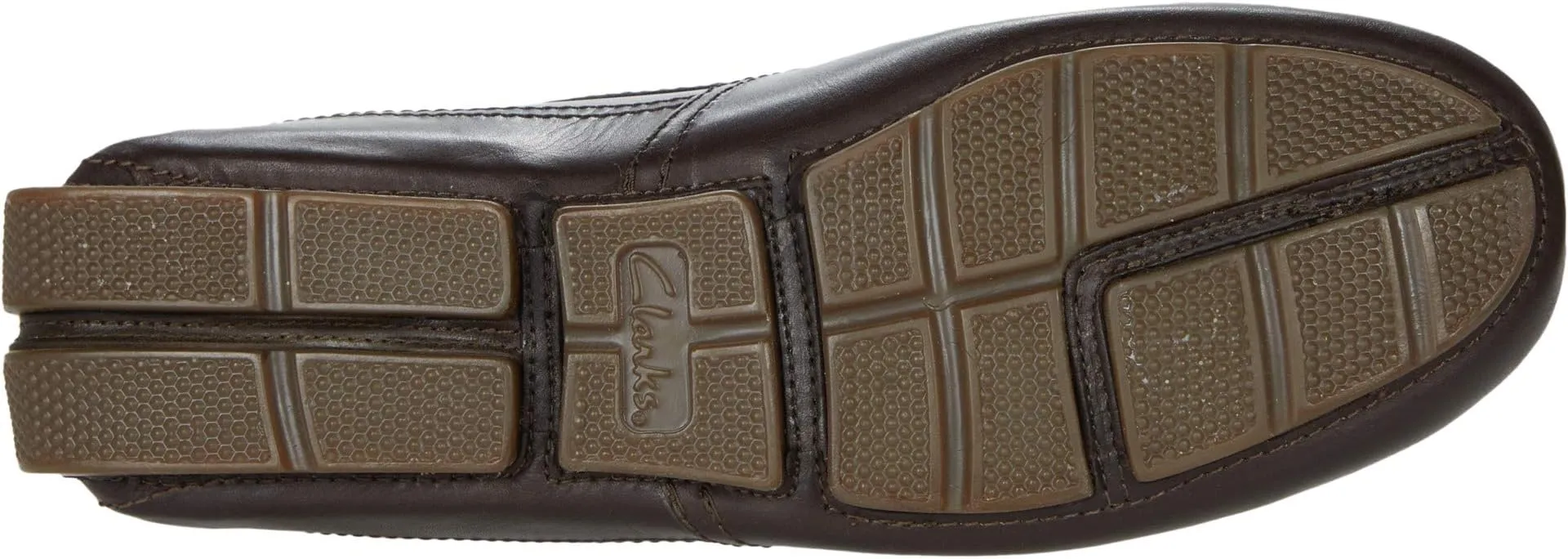 Markman Plain Clarks Loafers in Dark Brown Leather