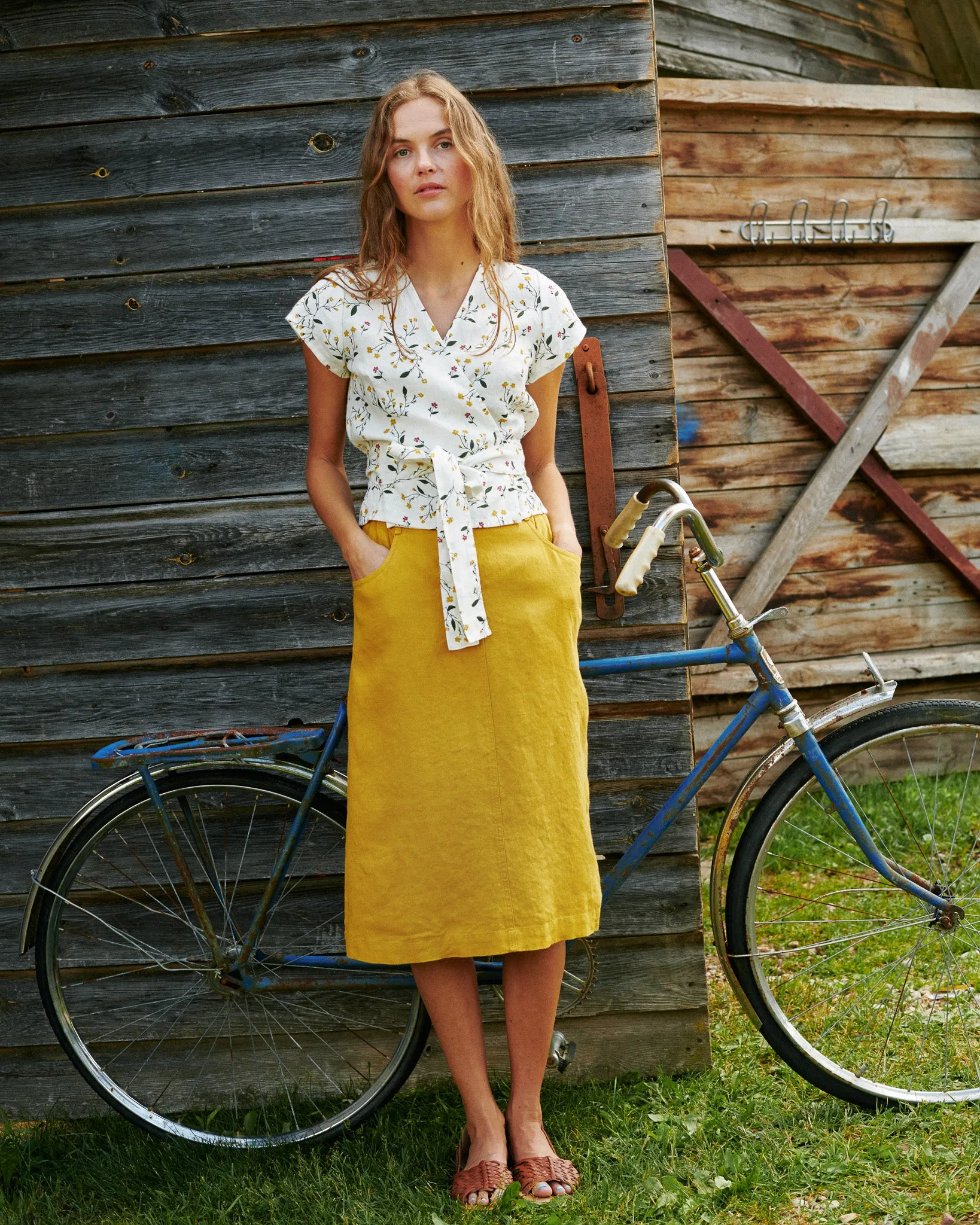MATERA linen skirt