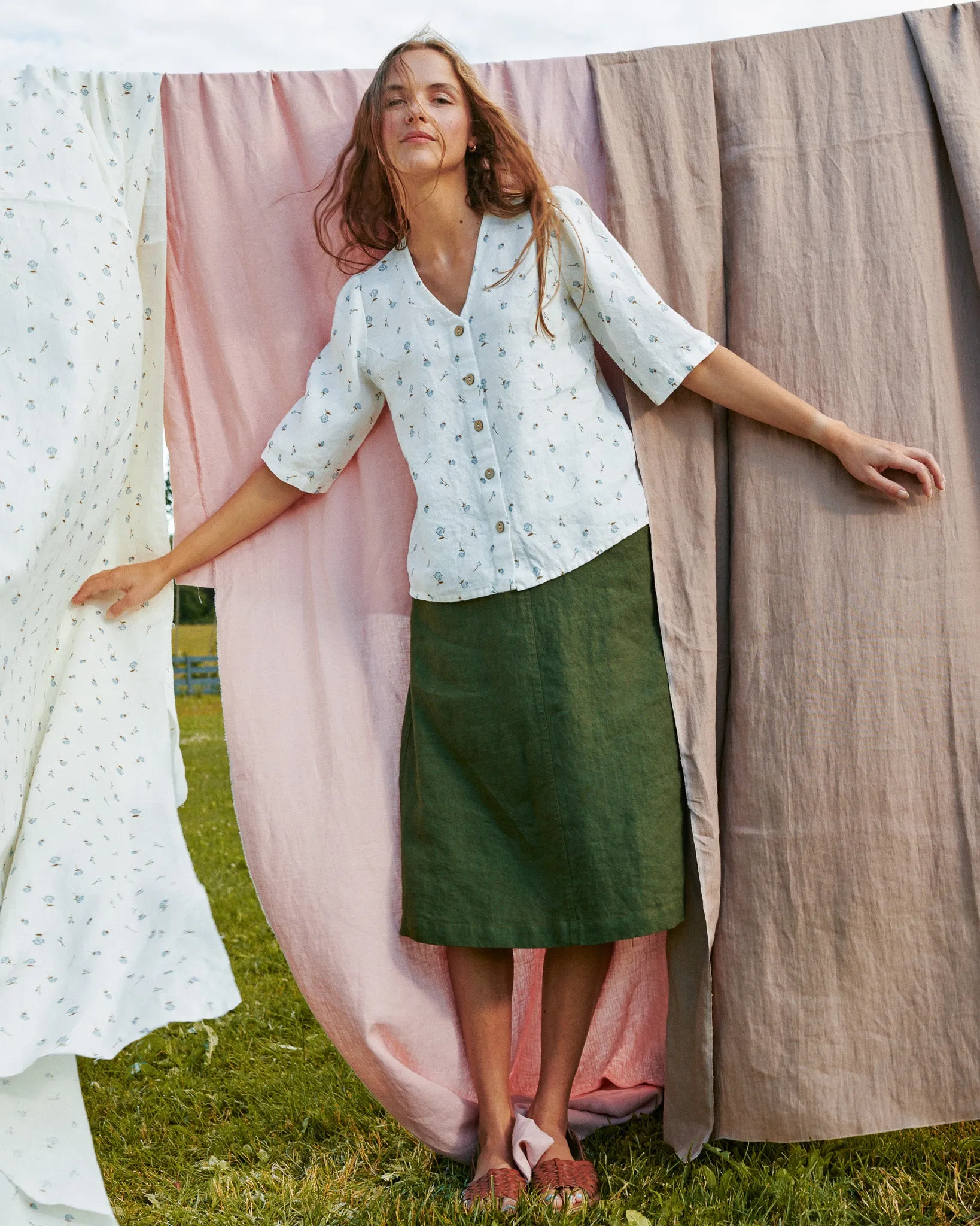 MATERA linen skirt