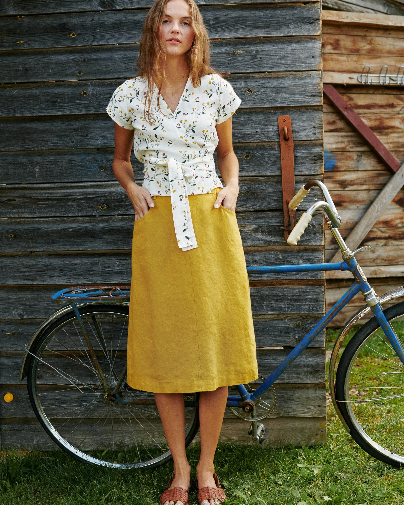 MATERA linen skirt