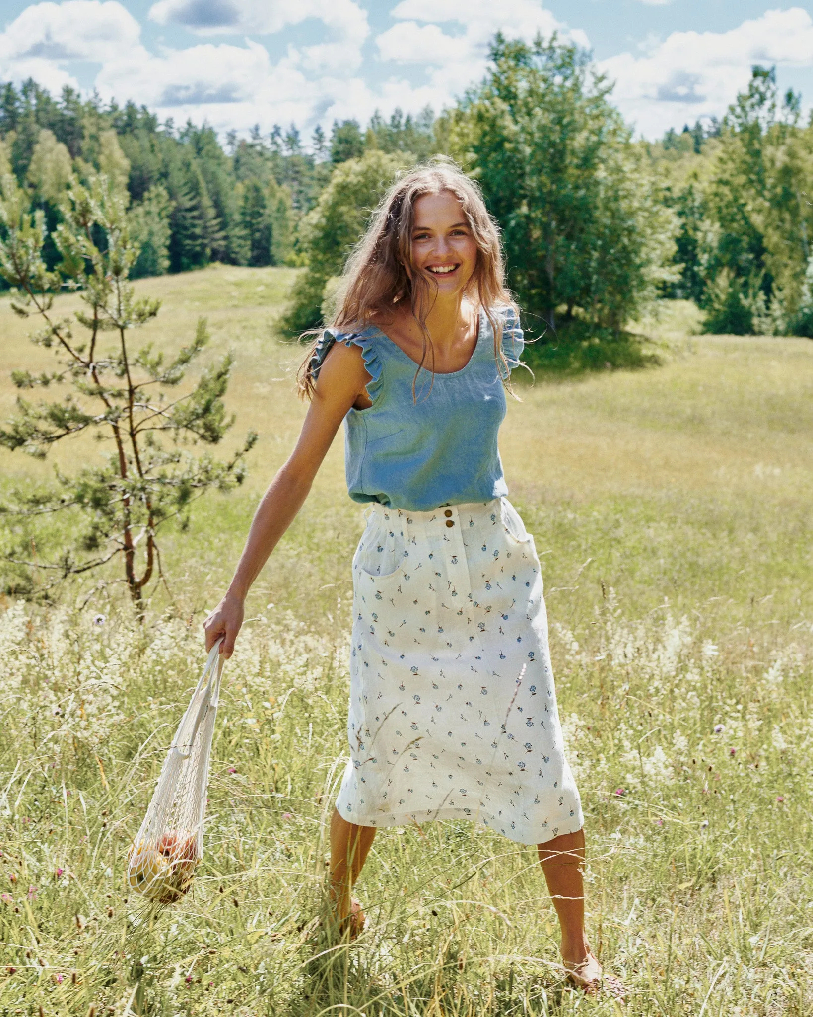 MATERA linen skirt