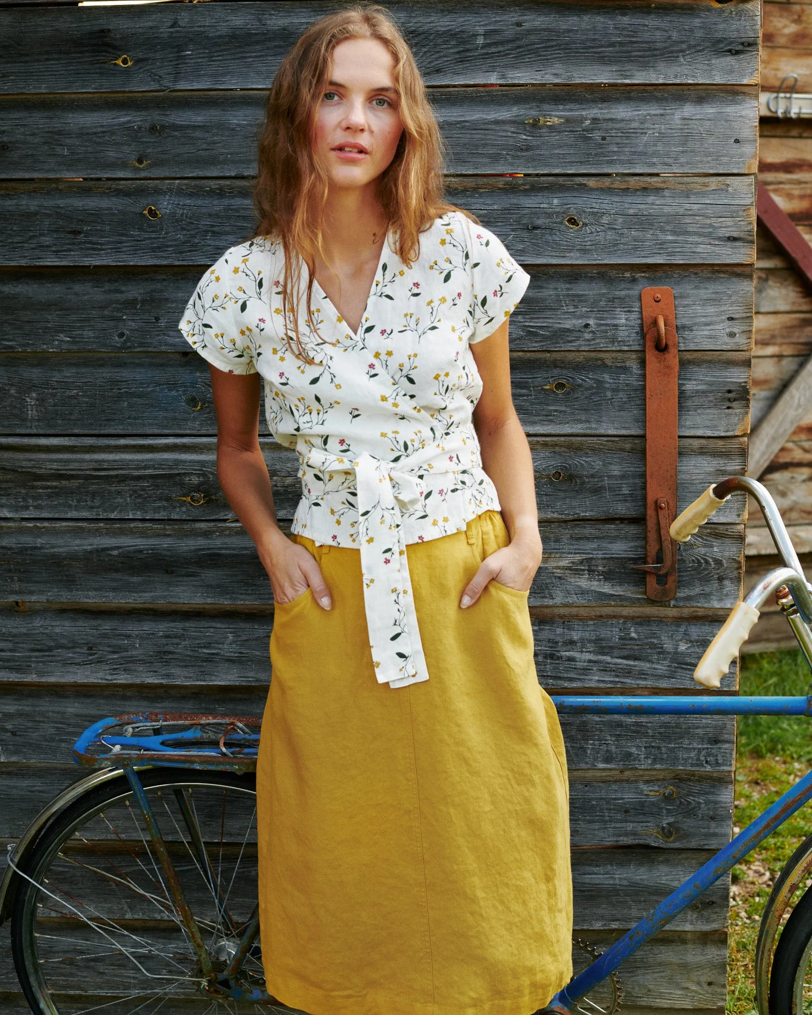 MATERA linen skirt
