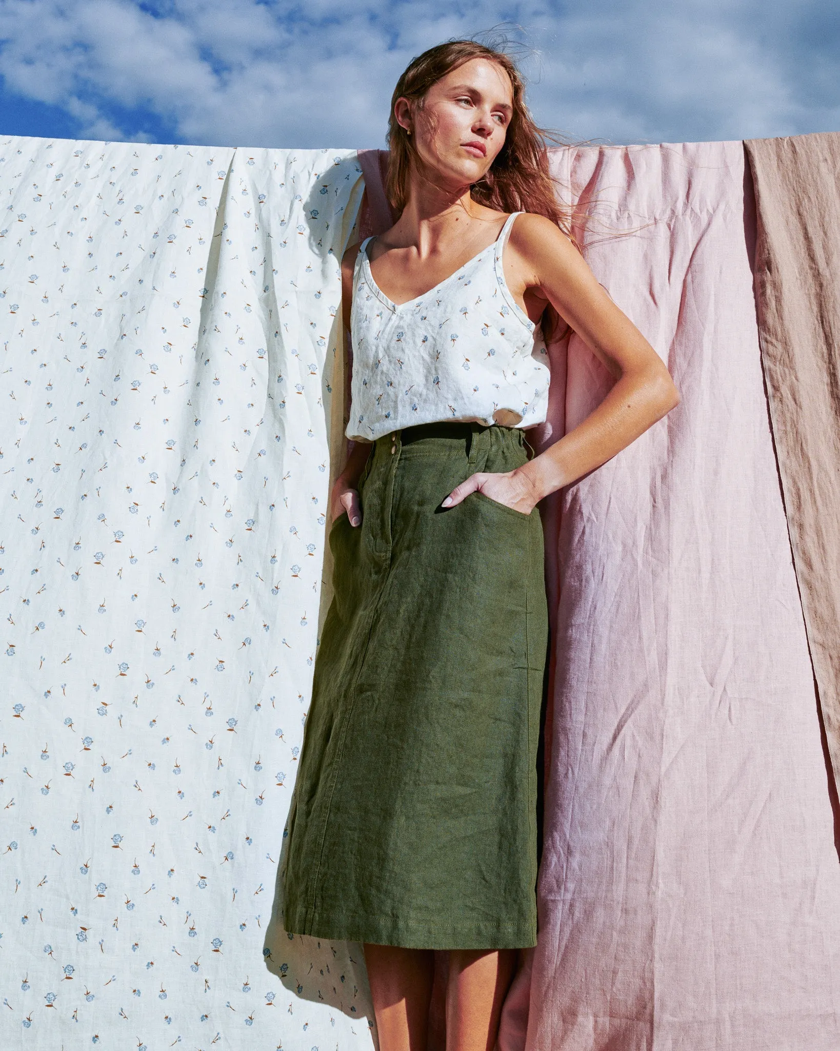 MATERA linen skirt
