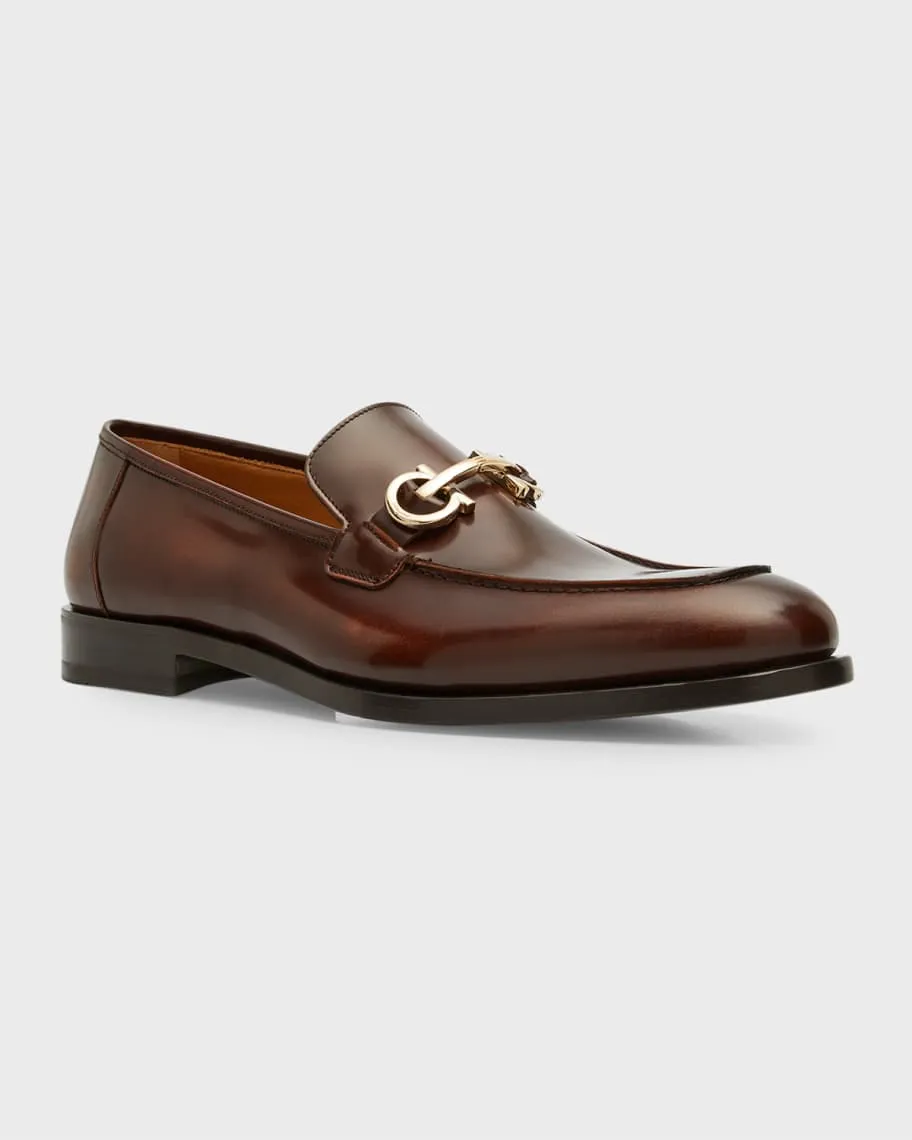 Men's leather loafers Gustav Gancini-Bit Ferragamo