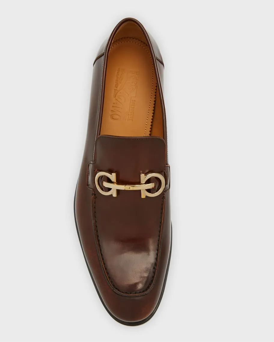 Men's leather loafers Gustav Gancini-Bit Ferragamo