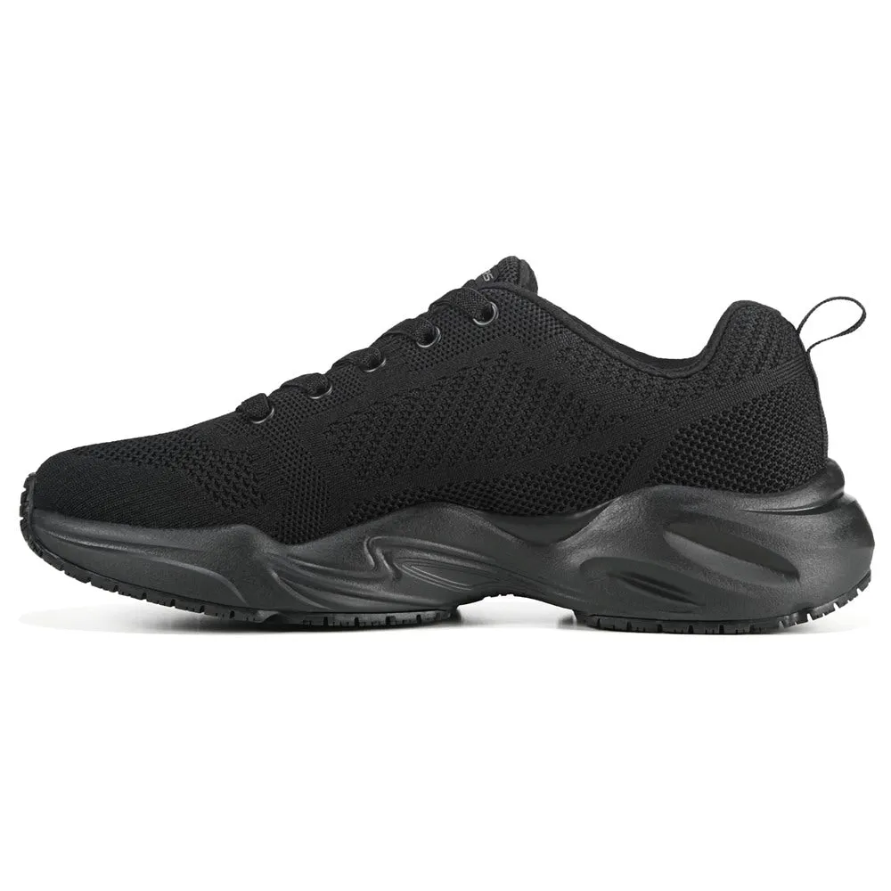 Men's Stamina Airy Airy Skechers Work Non-Slip Sports Sneakers, Black