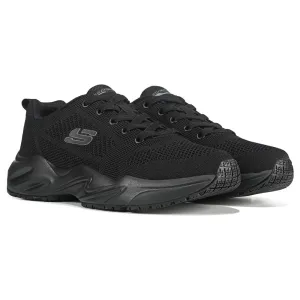 Men's Stamina Airy Airy Skechers Work Non-Slip Sports Sneakers, Black