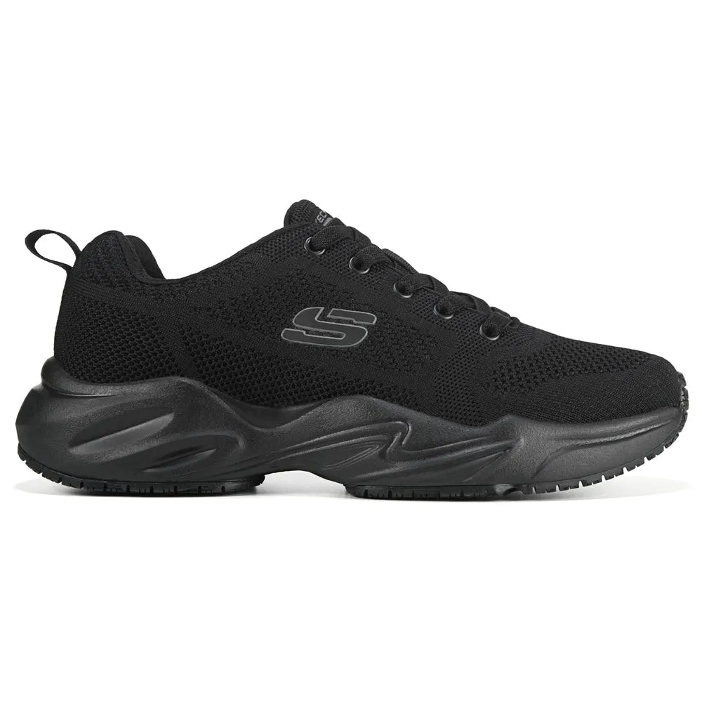 Men's Stamina Airy Airy Skechers Work Non-Slip Sports Sneakers, Black