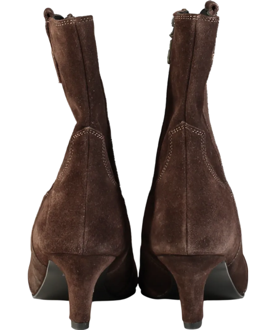 Mint Velvet Brown Suede Ankle Boots UK 7 EU 40 