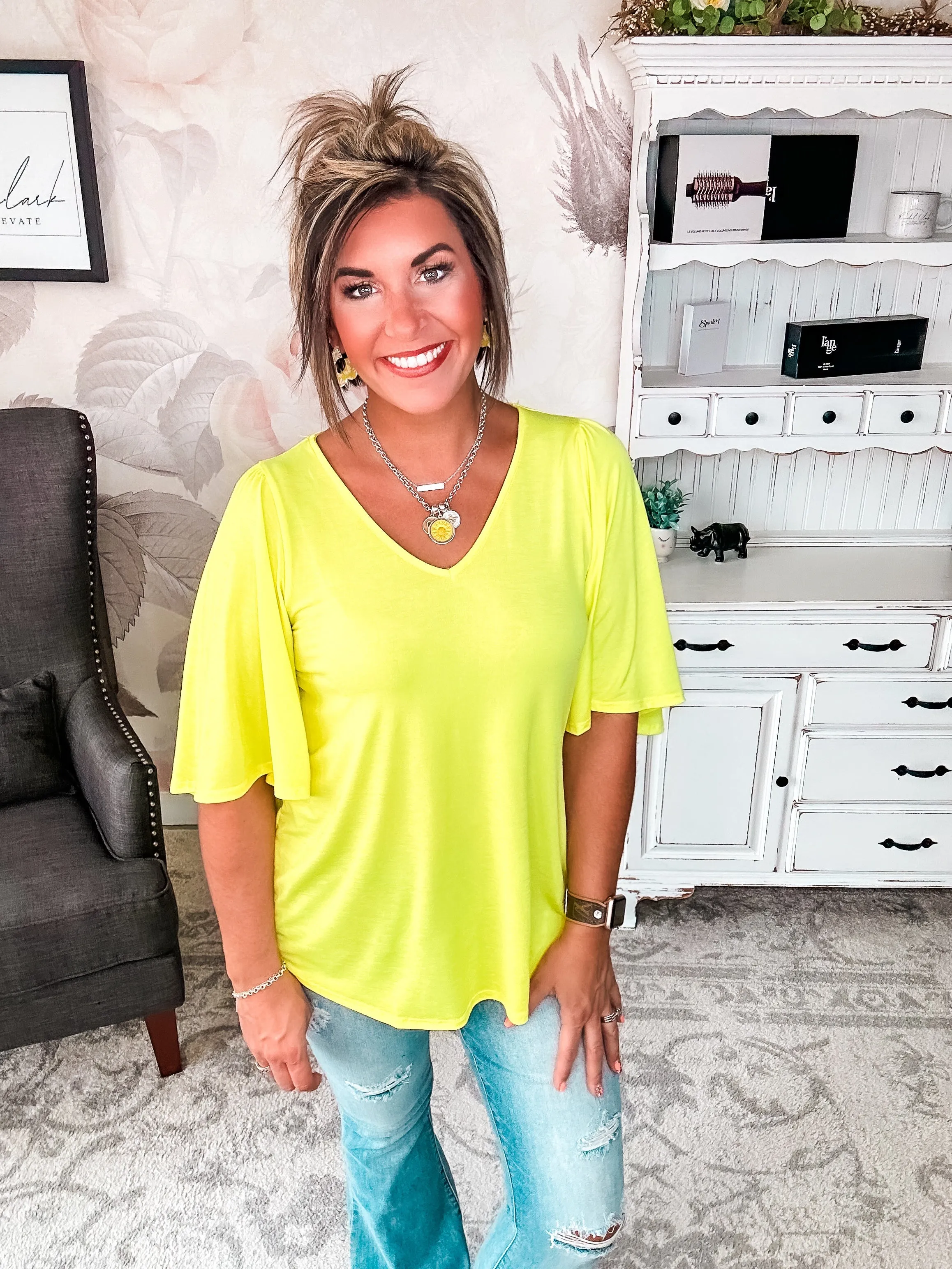 Never Lose Hope Top - Neon Yellow