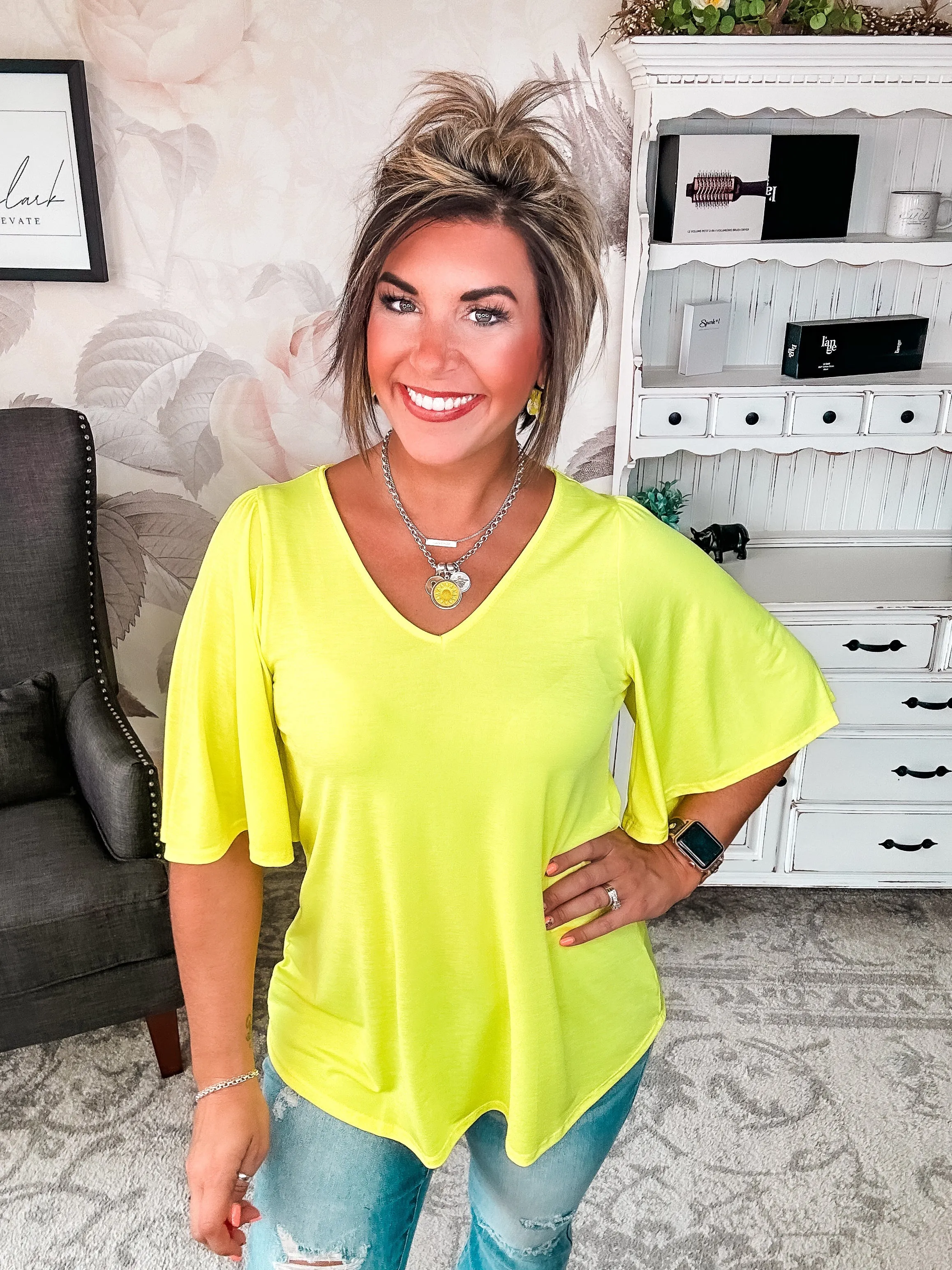 Never Lose Hope Top - Neon Yellow